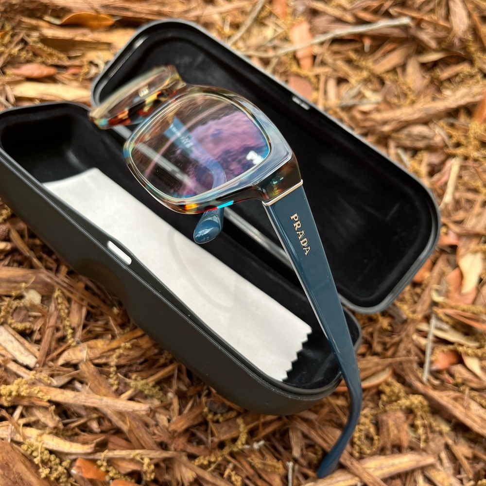 Prada Havana Spotted Blue Eyeglasses - Picture 2 of 5